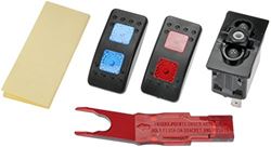 Picture of Dorman 84945 Electrical Switch - Rocker - Plastic On Off On Clear Glow 20 Amp