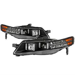 Picture of Spyder 9040474 () Acura Tl 2004-2008 Xenon Hid Models Projector Headlights Light Tube Drl Black