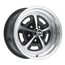 Picture of Drake Off Road LW50-50857A Legendary Magnum 500; Size 15x8; Bolt Pattern 5x4.75 In.; Back
space 4.75 In.; Gloss Black/machined;