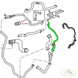 Picture of Eurospare PCH502080 Coolant Water Hose Land Rover Range 4.4l V8 06-09euros