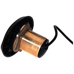 Picture of Simrad 000-13907-001 Depth Transducer, Xsonic, Mfg# 000-13907-001, Bronze Low-Profile W/ 20 Degree Tilt, Hdi 50/200-455/800. With Xid, Analog/digital Temp. Sensor, And Black 9 Pin Pin Connector. Cable Length 10 M (33.0 Ft).