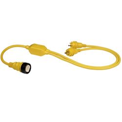 Picture of Marinco RY504-2-30 MARINCO RY504-2-30 50A FEMALE TO 2 30A MALE REVERSE Y CABLE