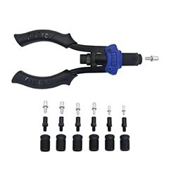 Picture of Astro Tools 1455 Hand Rivet Stud Setter Kit Metric & Sae With Rivet Studs,multicoloured