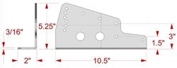 Picture of Kirkey 99214 Seat Mount Floor 3/16in Aluminum