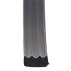Picture of AP PRODUCTS 018-664 Foam Seal Ribbed W/psa Tape (white Tape) Black 3/16in X 3/8in X 50ft
