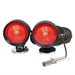 Picture of CUSTER PRODUCTS INC HDTL30B Incandescent Round Base Heavy Duty Towing Lights, 4 Pin Plug, 30 Ft. Cord