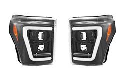 Picture of Recon 264272BKCS Projector Headlights Fits Ford F-250 Super Duty