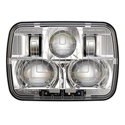 Picture of J.W. Speakers 0554461 554461 12-24v Dot/ece Led Rht High & Low Beam Heated Headlight With Chrome Inner Bezel