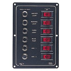 Picture of Sea-Dog Line 422800-1 Panel Circuit Breaker Acdc 6 Cir