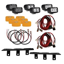 Picture of RIGID Industries 46731 Rigidtriple Sr-M Fog Light Bumper Mount Kit Fits 2021 Ford Bronco Full Size, Includes 6 Rigid Sr-M Led Lights.