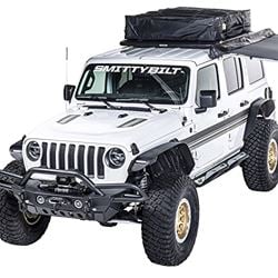 Picture of Smittybilt 77837 XRC Flat Fender Flare Kit - Set of 4 - Textured Black (18+ JLU)