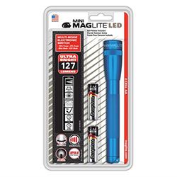 Picture of MagLite SP2211H Mini Led 2-Cell Aa Flashlight With Holster, Blue