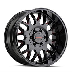 Picture of Mayhem 8110-2985BTR MAYHEM TRIPWIRE 8110 GLOSS BLACK MILLED PRISM RED 20X9 5-139.7 0MM 87.1MM