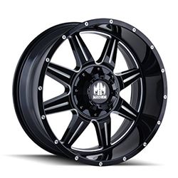 Picture of Mayhem 8100-22137M MAYHEM MONSTIR 8100 GLOSS BLACK MILLED 22X10 6-135/6-139.7 -19MM 106MM