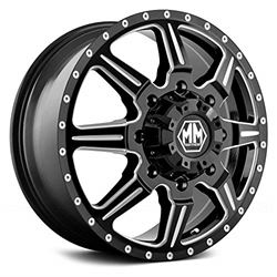Picture of Mayhem 8101-7679MR MONSTIR (8101) Rear Black/Milled Spokes 17X6.5 8-210 -140MM 154.2MM Wheel