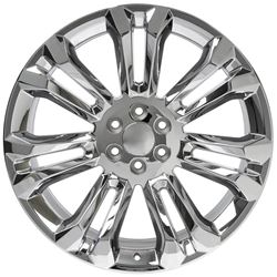Picture of OE Wheels 9510195 24" Replica Wheel Cv43 Fits Chevrolet Silverado Rim 24x10 Chrome Wheel
