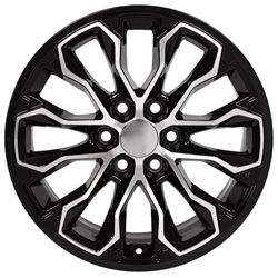 Picture of OE Wheels 9510151 17" Replica Wheel Fits Chevrolet Colorado Zr2 - Cv54 Black Machined 17x8