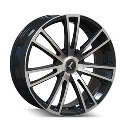Picture of KRAZE KR183-8809BM40 KRAZE SPECTRA 183 GLOSS BLACK MACHINED 18X8 5-112/5-120 40MM 74.1MM