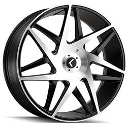 Picture of KRAZE KR192-8818BM40 KRAZE PHASE KR192 GLOSS BLACK MACHINED 18X8 5-115/5-120 40MM 74.1MM
