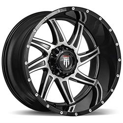 Picture of AMERICAN TRUXX AT162-22278BM-44 At162 Custom Wheel - 22X12, -44 Offset, 8X180 Bolt Pattern, 125.2Mm Hub - Black With Machined Face Rim