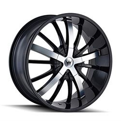 Picture of Mazzi Wheels 364-22952B MAZZI ESSENCE 364 GLOSS BLACK MACHINED 22X9.5 5-127/5-139.7 18MM 87MM