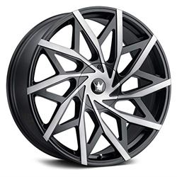 Picture of Mazzi Wheels 372-22952TM MAZZI BIG EASY 372 MATTE BLACK MACHINED WITH DARK 22X9.5 5-127/5-139.7 18MM 87MM