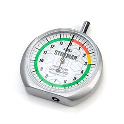 Picture of Steelman 42463 Dial-Type Color-Coded Tread Depth Gauge, Identifies Tire Wear, Durable Powder-Coated Zinc Alloy Casing for Professional or Home Auto Mechanics
