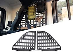 Picture of DV8 Offroad MPJL-01 Rear Window Molle Storage Panels for 2018-2023 Jeep Wrangler JL 4-Door | Includes Passenger & Driver Side Panels | Mount Molle Bags, Tools, & Other Accessories