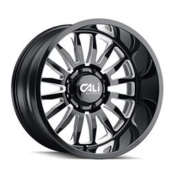 Picture of CALI OFF-ROAD 9110-26470BM CALI OFF-ROAD SUMMIT 9110 GLOSS BLACK MILLED 26X14 8-170 -76MM 125.2MM