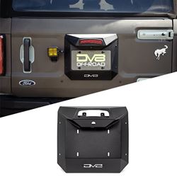 Picture of DV8 Offroad TSBR-01 Spare Tire Delete for The 2021-2023 Ford Bronco | Integrates Backup Camera, Third Brake Light, & License Plate Light | Quick Installation | Includes Pod Light Mount