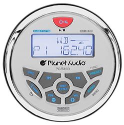 Picture of Planet Audio PGR35B Weatherproof Marine Gauge Receiver - Bluetooth, Digital Media MP3 Player, No CD Player, USB Port, AUX-In, AM/FM Radio Receiver