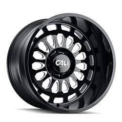 Picture of CALI OFF-ROAD 9113-2936BM CALI OFF-ROAD PARADOX 9113 GLOSS BLACK MILLED 20X9 6-135 0MM 87.1MM