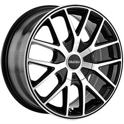 Picture of Touren 3260-7727B TOUREN TR60 3260 GLOSS BLACK MACHINED 17X7.5 5-105/5-114.3 42MM 72.62MM