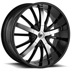 Picture of Mazzi Wheels 364-22904B MAZZI ESSENCE 364 GLOSS BLACK MACHINED 22X9.5 5-114.3/5-120 35MM 74.1MM