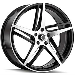 Picture of KRAZE KR195-2831BM38 KRAZE MILANO KR195 GLOSS BLACK MACHINED 20X8.5 5-108 38MM 63.5MM