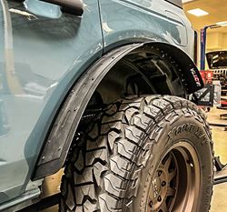 Picture of Attica 4x4 ATTFB01H101-BX-R Terra Series Rear Fender Flares - Black - Powder Coated - Steel