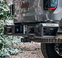 Picture of Attica 4x4 ATTJT01B103-BX Frontier Series Rear Bumper - Black - Powder Coated - Steel