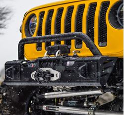 Picture of Attica 4x4 ATTJL01A108-BX Apex Series Stubby Front bumper - Black - Powder Coated - Steel