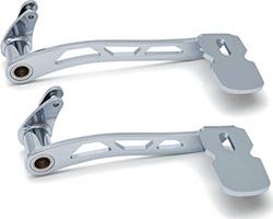 Picture of Kuryakyn 9642 Motorcycle Foot Control: Girder Extended Brake Pedal for 2014-19 Harley-Davidson Touring & Trike Motorcycles Without Fairing Lowers, Chrome