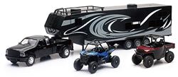 Picture of New Ray Toys 37046 Die Cast Pickup Truck with Toy Hauler and 2 Polaris Vehicles