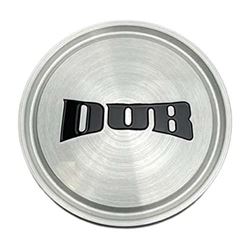 Picture of DUB 1003-05-04GRBL Dub 3.0" Flat Cap Gloss Brush Black Logo