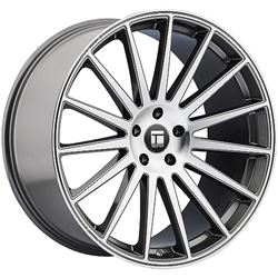 Picture of Touren 3292-22965GT32 TOUREN TR92 3292 GLOSS GRAPHITE MACHINED FACE 22X9 5-114.3 32MM 72.6MM