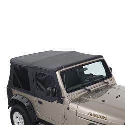 Picture of King 4WD 14010235 Replacement Soft Top Without Upper Doors - Black Diamond - TJ
