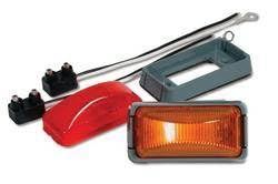 Picture of CUSTER PRODUCTS INC G26A-K 2.5in X 1.25in Rectangular Amber Light, Mounting Bracket