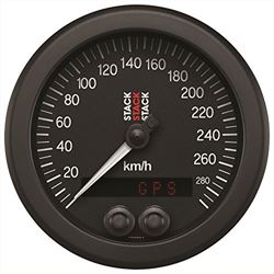 Picture of Auto Meter ST3804 88mm Speedometer, 0-290 Km/h, Stack Blk