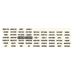 Picture of Auto-Rod Controls LB1 Label Set - Electronic Flat Touch Model