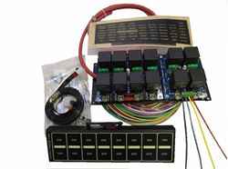 Picture of Auto-Rod Controls 8001D 8 Switch In-Dash Control Module  Black Faceplate