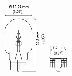 Picture of Hella 2825TB Hella 2825tb Standard Series Incandescent Miniature Light Bulb