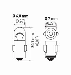 Picture of Hella 3898TB Hella 3898tb Standard Series Incandescent Miniature Light Bulb