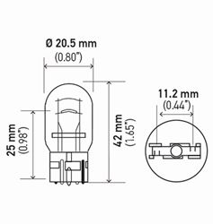 Picture of Hella 7443TB Hella 7443tb Standard Series Incandescent Miniature Light Bulb